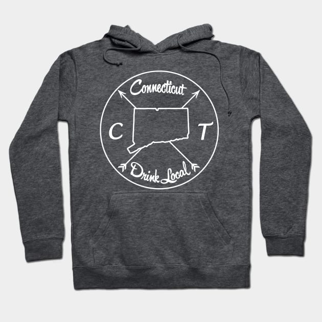 Connecticut Drink Local CT Hoodie by mindofstate